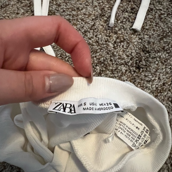 Zara Tops Zara White Cropped Top Poshmark